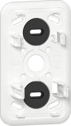Gira 305911 2f+K/P rocker switch/socket box without switch AP rws mounting plate