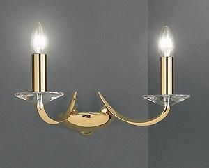 Brumberg 809012 wall light, gold E14, 2x40W max.