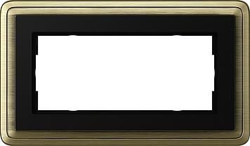 Gira 1002622 2-way cover frame without center bar ClassiX bronze-black