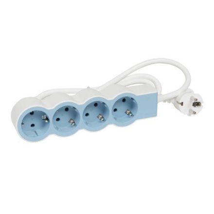 Legrand 694554 flat 4xSD 1.5 mtr.cable Soft Blue power strip