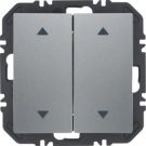 BERKER 24128204 EnOcean pushbutton sensor S.1/B.3/B.7 | 2-fold, arrows | matt aluminum