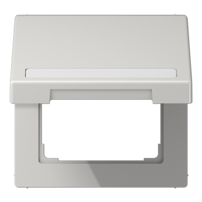 Jung LS990BFNAKLLG hinged cover with return spring, with label field, thermoplastic, LS series, light grey