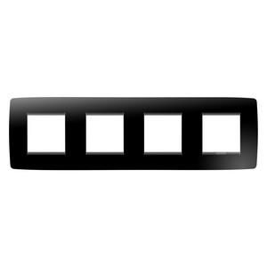 Gewiss GW16128TN ONE Inter 2+2+2+2M H Toner Black Cover Frame