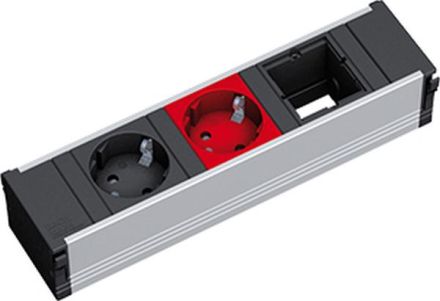 Bachmann 912.023 power strip for Coni 1x protective contact + 1x red 1x cover.