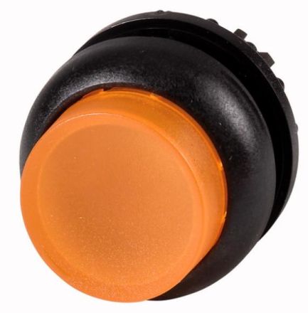 Eaton M22S-DLH-A illuminated pushbutton, raised, amber, 167434
