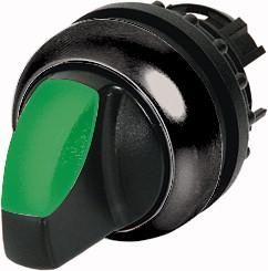 Eaton M22S-WRLK-G illuminated selector switch, 2 positions, green, latching, 216828