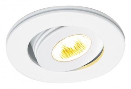 EVN P20030102 round pivoting 3W 700mA IP20 warm white LED recessed ceiling spotlight
