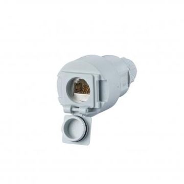 METZ CONNECT E-DATindustry IP67 8 (8) KK data connection coupling light grey, 1309415003-E