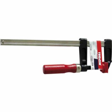 TOOXEM 820110 Screw clamp 50x200 wooden handle, ch, steel rail