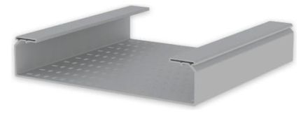 Unex 66520 light grey RAL7035 100x500 U23X perforated cable tray