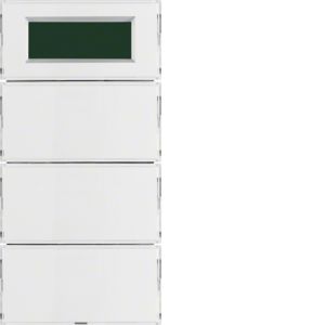 BERKER 75663780 KNX push button sensor S.1/B.3/B.7 | 3-way, temperature controller, display | white/polar white