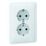 Hochköpper 00479621 H 80.6412.02 SI 2-way pure white socket SCHUKO