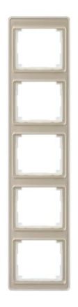 Jung SL585GB frame 5-way, vertical mounting, acrylic glass, SL 500, gold-bronze