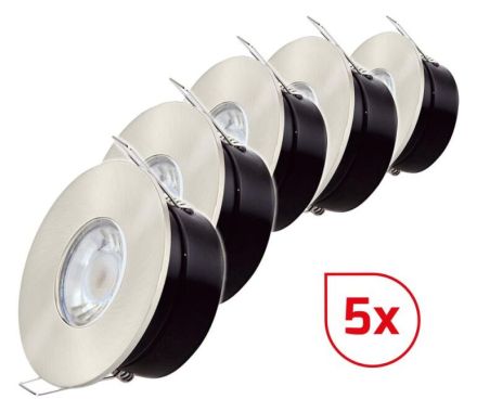 Dotlux 600109 MULTIip65 m.GU10 3000K 6W dim ni PK=5pcs LED recessed socket