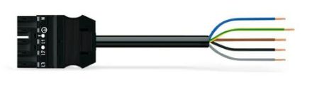 Wago 771-9995/216-801 connecting cable 5x1.5mm² St, 8000mm, black