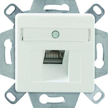 Dätwyler 435067 CSA Plus 1/8 with 1 RJ45 Cat.6A RAL9010 Unilan connection box