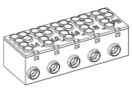 ABB Striebel & John 2CPX054070R9999 ZKH5 5-pole 2x25mm2 /1x16mm2 main line terminal