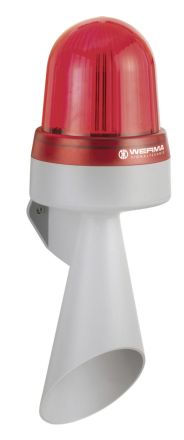 Werma 43410070 WM continuous tone 10-48VAC/DC RD LED horn