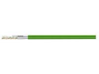 HomeWay Kat7+ coax class A+ yellow-green RG100m hybrid cable GREENforMEDIA FRNC