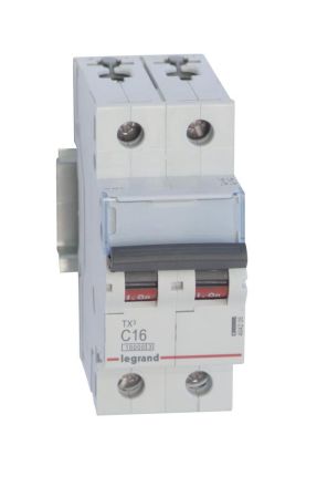 Legrand 404205 Circuit breaker TX3 C16A 2P 10KA 2M
