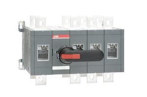 ABB Stotz-Kontakt OT630E13CP, load changeover switch 4-pole 630A with handle and shaft open switching I-0-II, 1SCA022785R9070