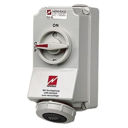 Mennekes 51410 DUO 32A 7-pin 7h 500V IP67 wall socket