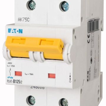 Eaton PLHT-B125/2 miniature circuit breaker, 125A, 2p, B-Char, 248006