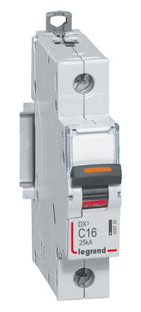 Legrand 409755 Circuit breaker DX3 C16A 1P 25KA 1M