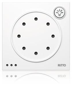 Ritto 1876070 Portier door intercom module with light button, white
