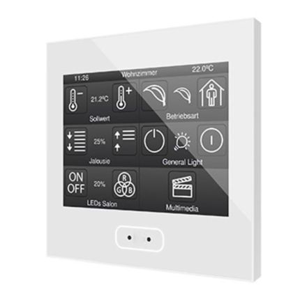 Zennio ZVIZ35V2W Z35 white capacitive color touch panel