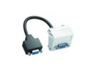 OBO Bettermann MTS-VGA F RW1 with cable socket-socket 45x45mm multimedia carrier VGA, 6104670