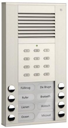 TCS ASE51080-0010 ASE51080 8 buttons AP silver code lock audio outdoor station ASD
