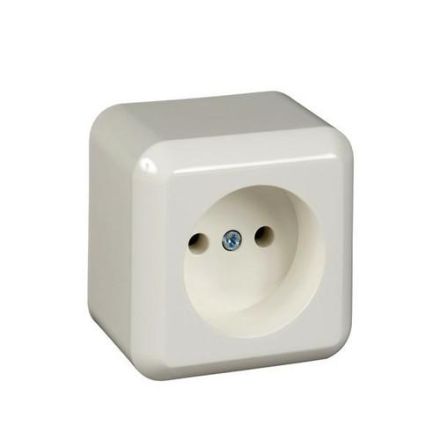 ELSO 395804 surface-mounted socket 16A without protective cover CONTURA pure white