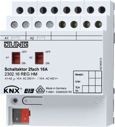JUNG 2302.16REGHM KNX switching actuator | 2-way