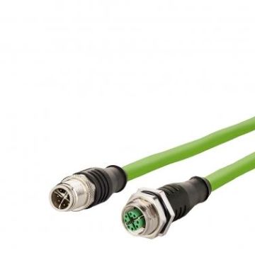 METZ CONNECT M12 B-M12 S8-pin X-coded ger-ger 5m connecting cable, 142M2X12050