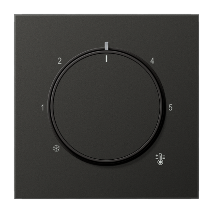 Jung AL1749AN cover for room temperature controller inserts, painted aluminium, LS series, anthracite (painted aluminium)