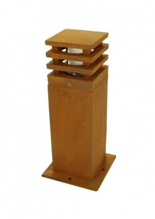 SLV 229421 bollard light RUSTY SQUARE 70 iron rust E27 11W IP55