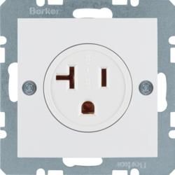 Berker 41688989 Socket with protective contact 'USA/CANADA'NEMA 5-20 R polar white, glossy Berker