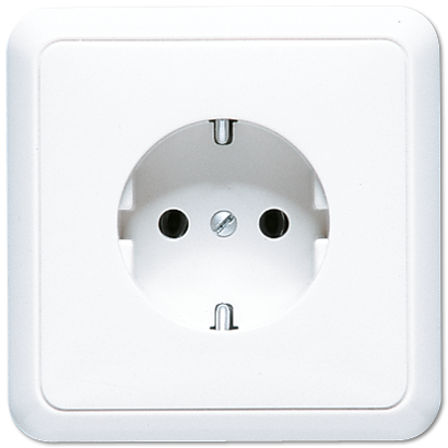 Jung 5520WWPL cover for SCHUKO® sockets, with frame, CD series, alpine white