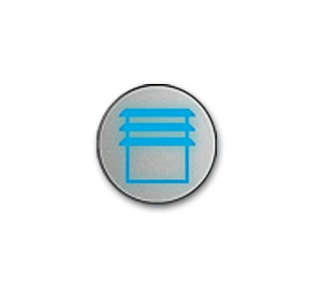 BUSCH-JAEGER 6353/30-860 label symbol for priOn | blinds | stainless steel