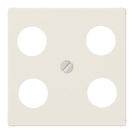 Jung A561-4SAT1 cover for 4-hole satellite TV socket (Hirschmann), thermoplastic, AS series, white
