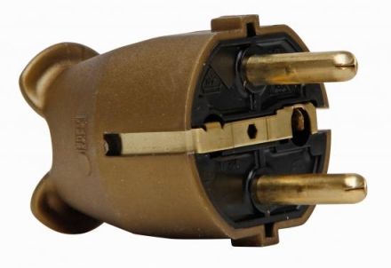 Kopp 175707005 16A 250V IP20 gold SCHUKO plug