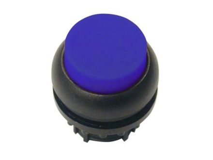 Eaton M22S-DLH-B illuminated pushbutton, raised, blue, momentary, 216974