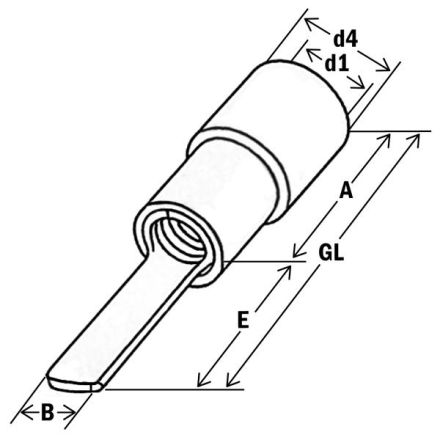 HAUPA 260331 flat plug Cu PVC rt 0.5-1qmm partially insulated