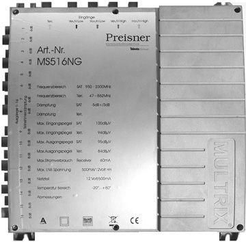 Televes MS516NG 5 in 16 multiswitch with switching power