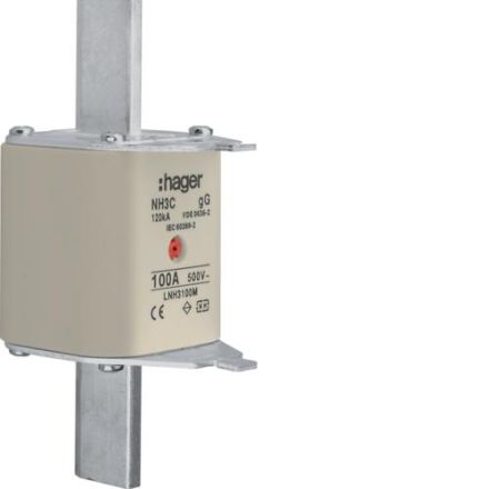 Hager LNH3100M NH fuse link NH3C gG 500V 100A K-detector