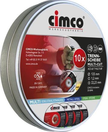 Cimco 206844 MULTI-CUT 10x 115x1.2mm cutting disc