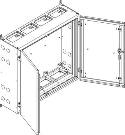 ABN earthed IP55 1090x990x340mm wall enclosure (NT46E)