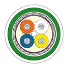 Siemens 6XV1881-2A GP 2x2 data and communication cable