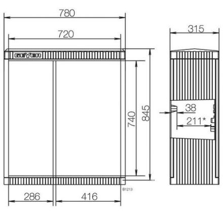 ABN SL081V KVS with asymmetric doors